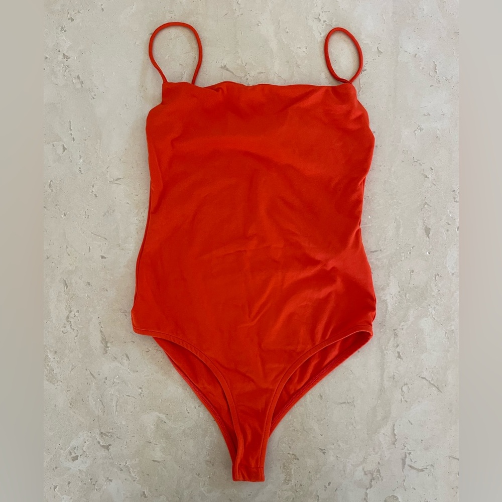 Zara Orange Red Bodysuit size S